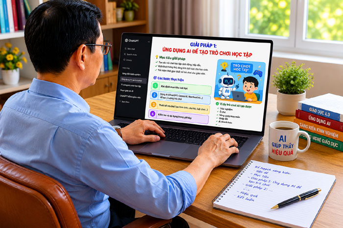 Mình đã tạo ra giải pháp 1 nhưng nhờ ChatGPT viết nội dung dựa trên ý tưognr của mình